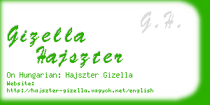 gizella hajszter business card